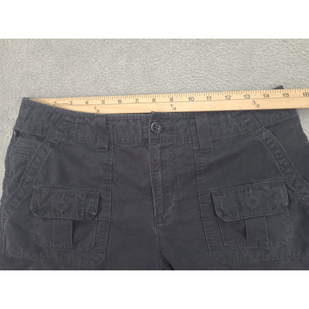 Vtg Polo Jeans Ralph Lauren Womens Sz 8 Black‎ Cargo Rip Stop Utility Pocket - Picture 10 of 14